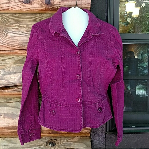 Christopher & Banks Jackets & Blazers - Fuchsia/wine colored blazer. Christopher & Banks